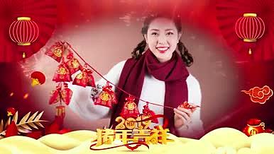 喜庆中国风猪年春节祝福边框AE模板视频的预览图